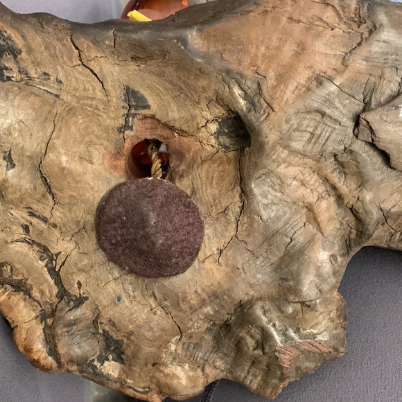 Vintage Cluster of large lucite grapes on wooden base - Picture 2 of 7